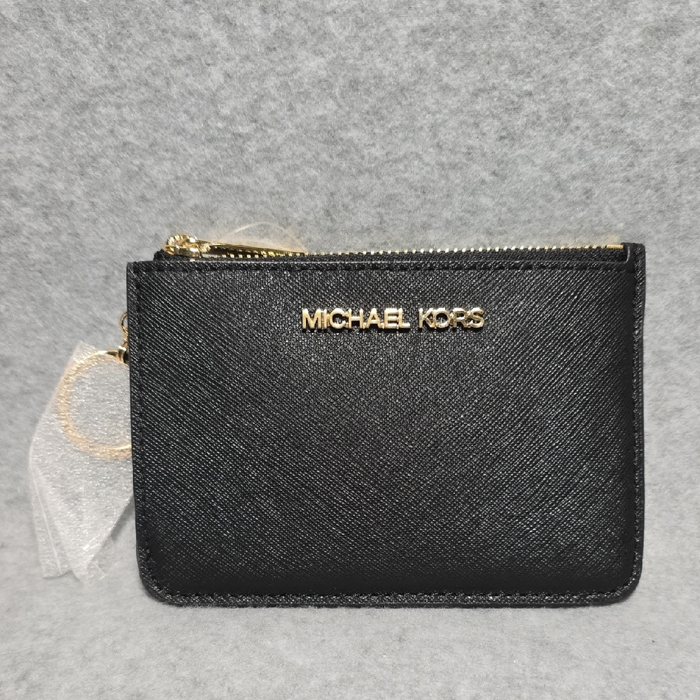 Michael Kors Leather Jet Set Travel Coinpouch/Card Case NWT